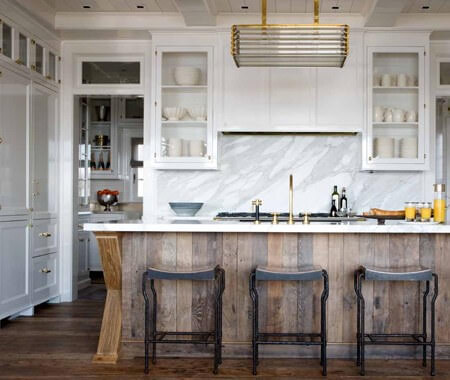 Marble Countertops Dark Wood Floors