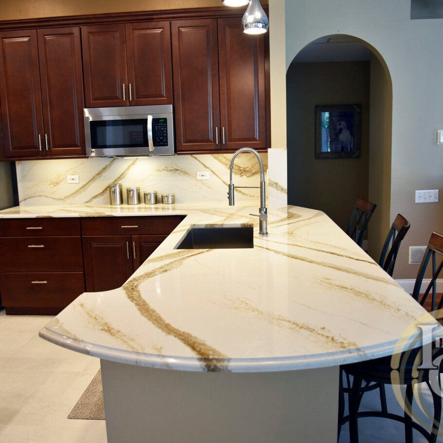 cambria brittanicca gold backsplash