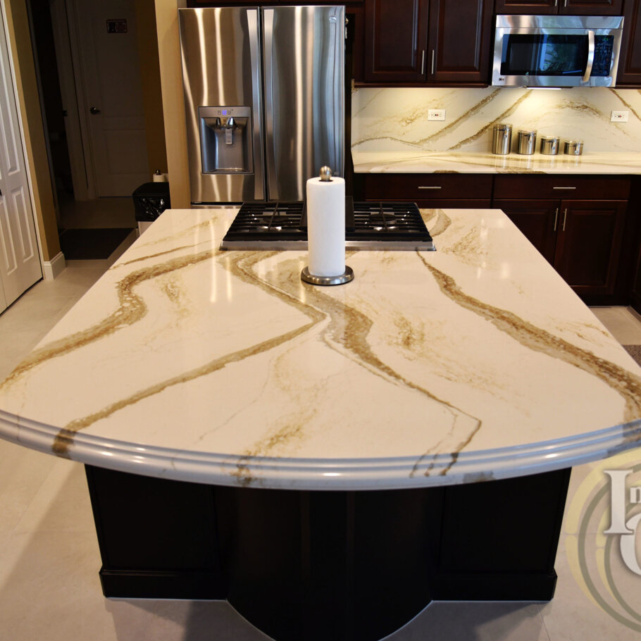 cambria brittanicca gold backsplash